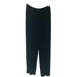 VTG Citiknits Navy Slinky Knit Straight ‎ Leg Pants Womens L Office A103162